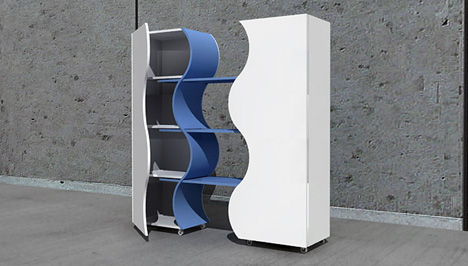 Zeynep Cinisli设计的Twin Bookshelf