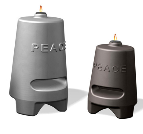PeacePot -陶瓷油灯，由DenHartogMusch工作室设计