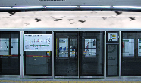 运动图形在首尔地铁Changhee Kang