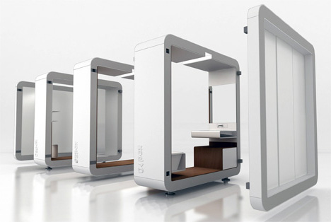 由Clara del Portillo Pardo和Alejandro Selma设计的Roca Box模块化浴室Lázaro
