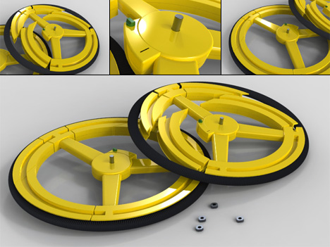 Carmond Lai设计的防盗折叠式自行车轮