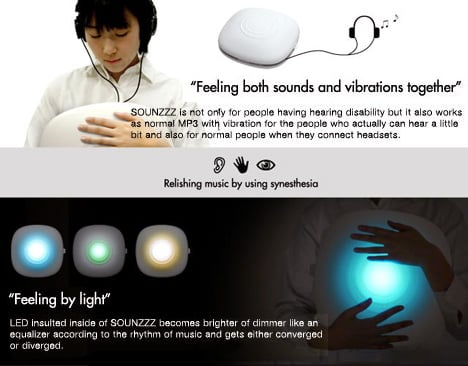 SOUNZZZ震动MP3播放器聋人由sunwoo Park