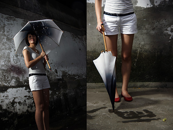 刘祥玲涂鸦的雨刷伞