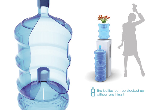由Yujin Kim设计的5加仑矿泉水可堆叠瓶