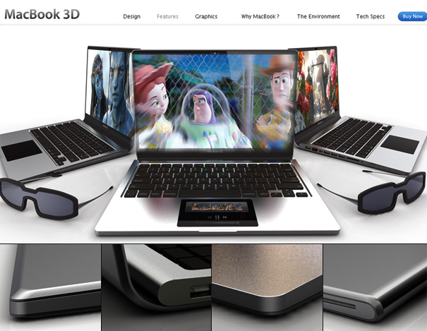 由Tai Chiem设计的MacBook 3D笔记本概念