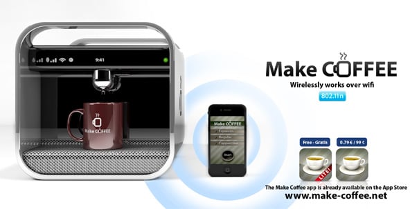 Mario Baluci为WiFi控制咖啡机设计的iPhone应用程序