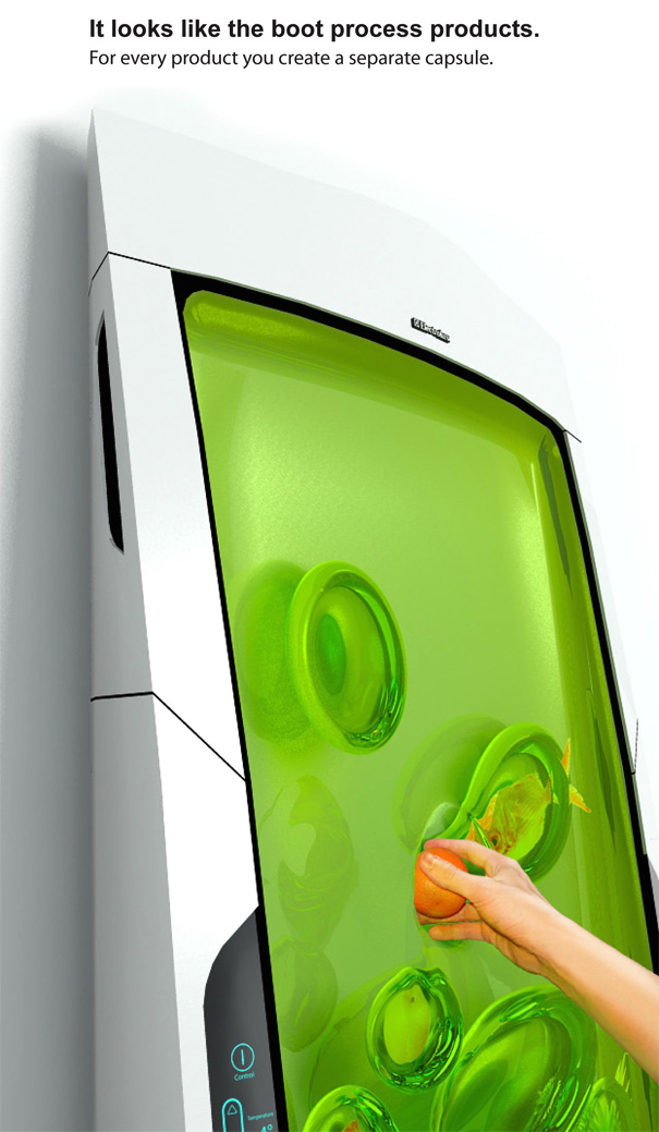 伊莱克斯生物机器人冰箱由Yuriy Dmitriev设计