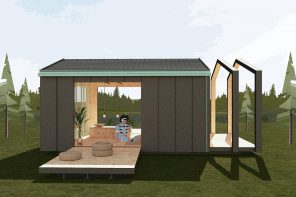 这个小房子的预制，以生态为中心的设计是一个模块化的生活空间，可以根据你的需要扩展!