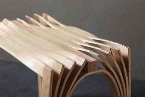 木工艺和计算机参数化设计结合在一起，以自然为灵感的家具设计