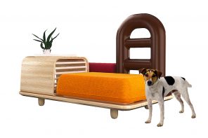 这款Doghouse作为模块化沙发一倍，专为千禧一代和他们的宠物而设计！