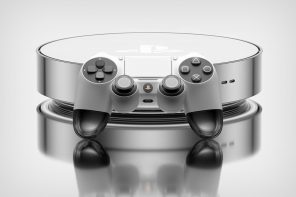 PlayStation 5“Pro”版概念游戏机看起来就像一个闪亮的roomba形状的游戏机