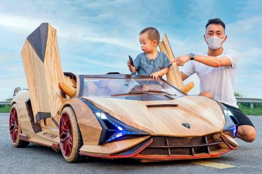 木制的兰博基尼西安跑车的ND木工艺术