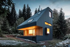 可持续的小屋设计，提供完美的建筑逃避在环保风格!