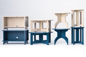 这个品牌生产的是极简主义的平板家具，比宜家家具更环保，更容易组装