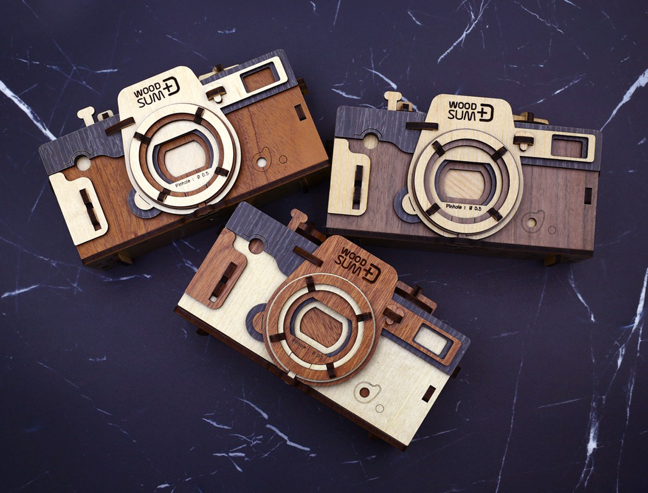 Woodsum DIY复古木制相机