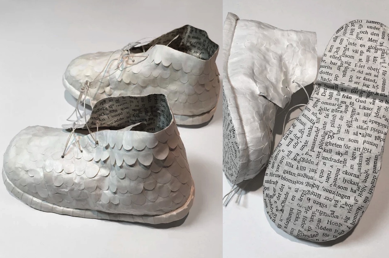 塞西莉亚利维纸雕塑鞋