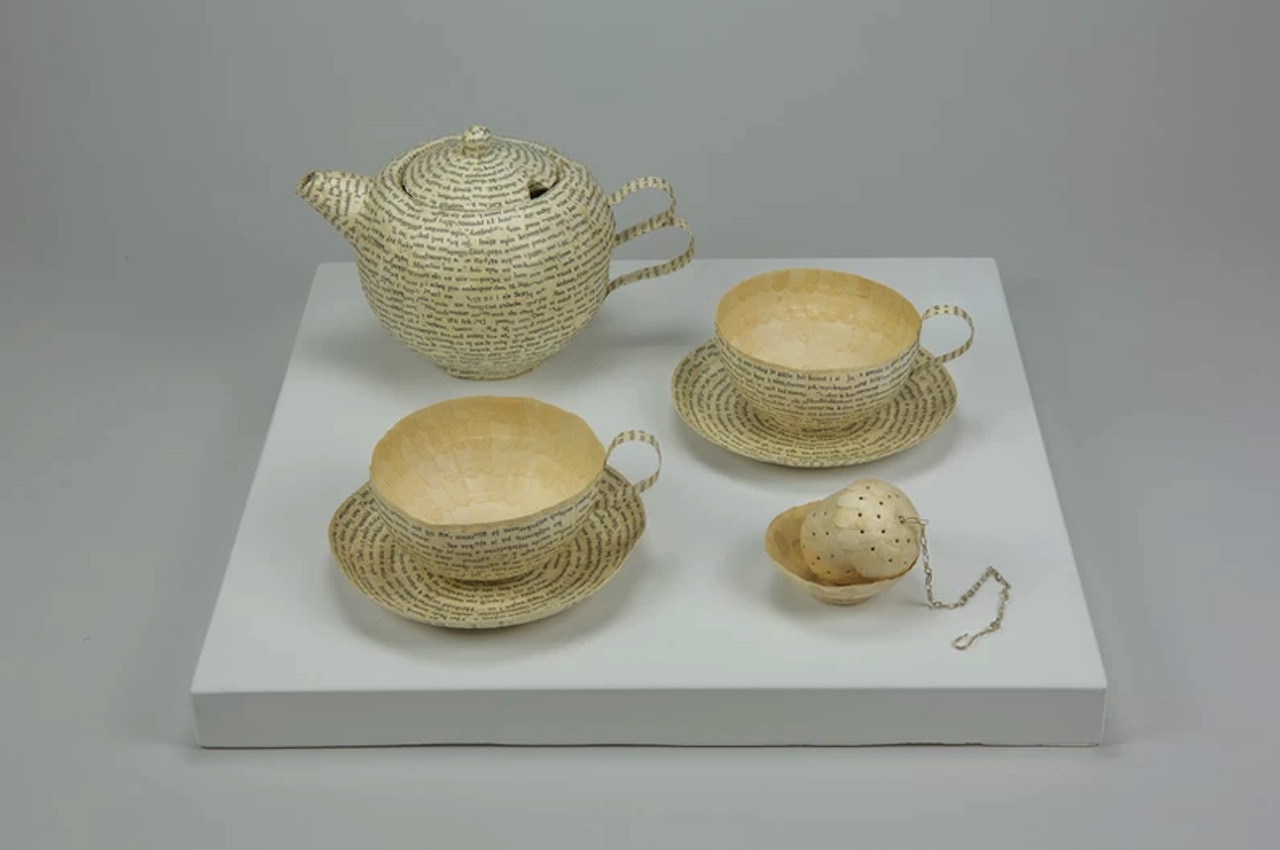 塞西莉亚利维纸雕塑茶具