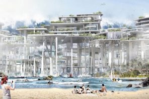 This tsunami-blocking coastal city draws inspiration from the shape of mangrove roots