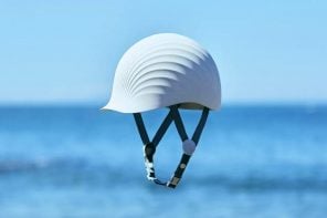 这种极简主义和环保头盔是由废弃的扇贝壳制成的