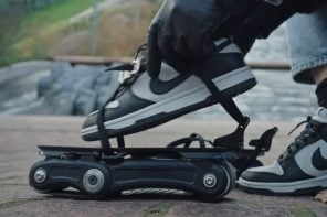 These smart roller skates lend you superhuman walking power using conveyor belt tracks