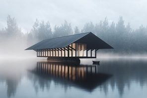 This tranquil floating pavilion functions as a meditation and yoga retreat