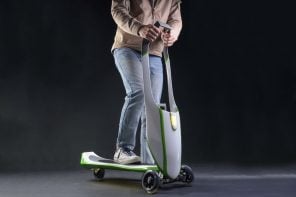 可折叠滑板车的概念为城市旅行提供了更好的租赁系统