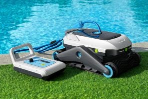 This intelligent pool cleaner creates an ultrasonic map of your swimming pool and cleans its floor, walls, and stairs