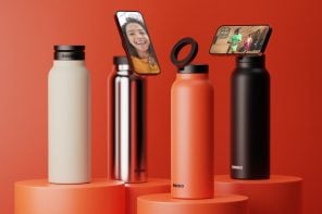 MagSafe iPhone支架与旅行水瓶:这个天才的设计让你的水瓶里有了一个三脚架