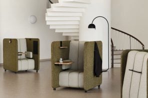 Chonky and cozy chair cubicle makes for a great workspace or reading nook in your home