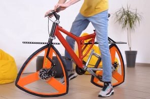 独特的鲁洛三角形的轮子这辆自行车比你想象的更舒适