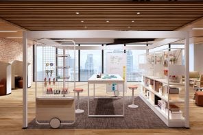 从日本菜得到灵感的最小工作空间是现代办公室需要灵活的会议空间
