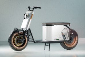 这retro-modern两wheeler适应最好的轻便摩托车,电动自行车和摩托车