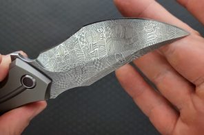 将目光投向Pocket Knife思想流传INSANEDDamascma Steel刀
